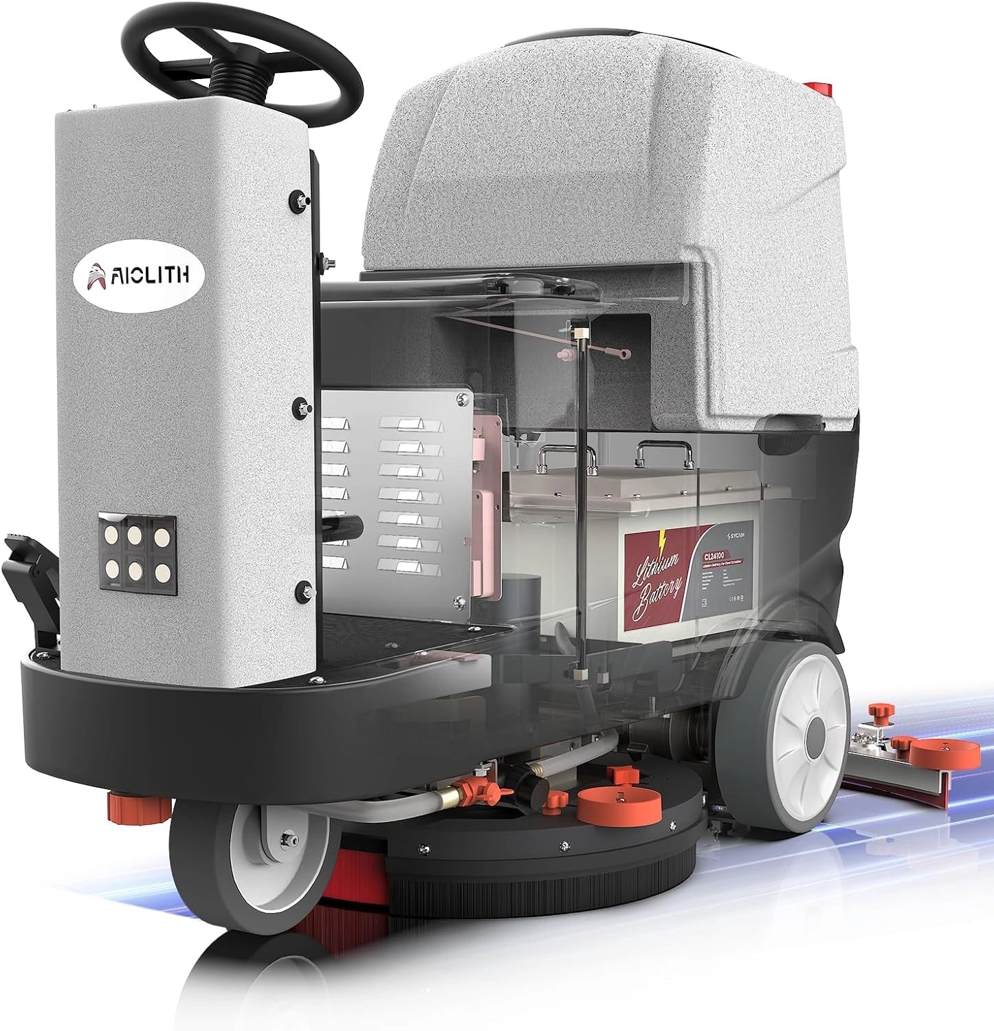 AF2225 Micro Ride-on Floor Scrubber,25Gal,Lithium Battery,22