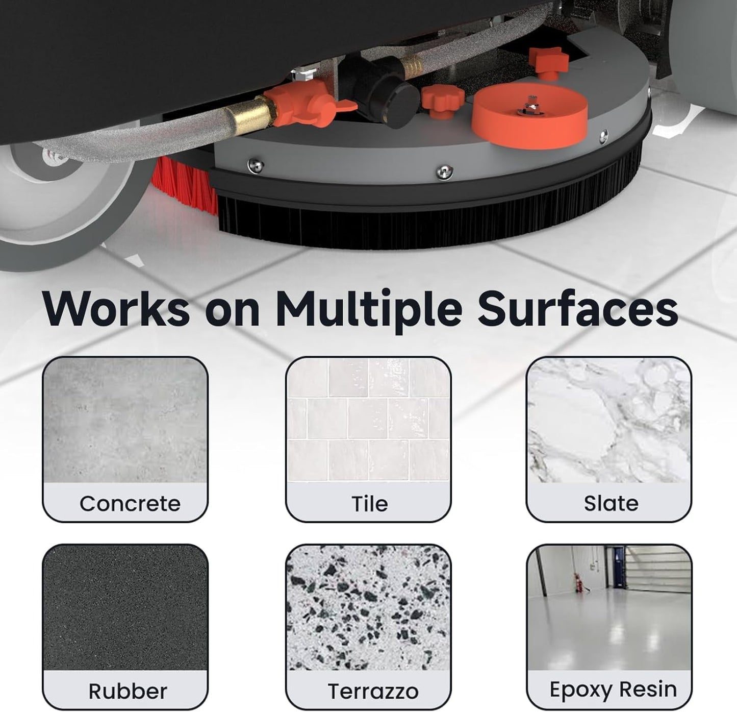 AF2013 Walk-Behind Floor Scrubber, Lithium Battery, 20 in Cleaning Width, 13 Gal Tank, 34,000 sq ft/hr