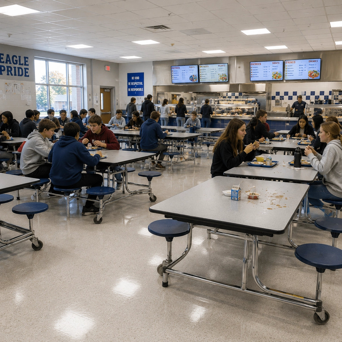 Clean Cafeteria Floor Cleaning Solutions for Schools | Aiolith Floor Scrubbers – AIOLITH