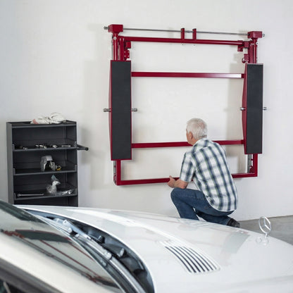 ACL2025 Portable Car Lift 4400 lbs with 5500 lbs Scissor Jack, 3-Stage Telescopic Garage Lift