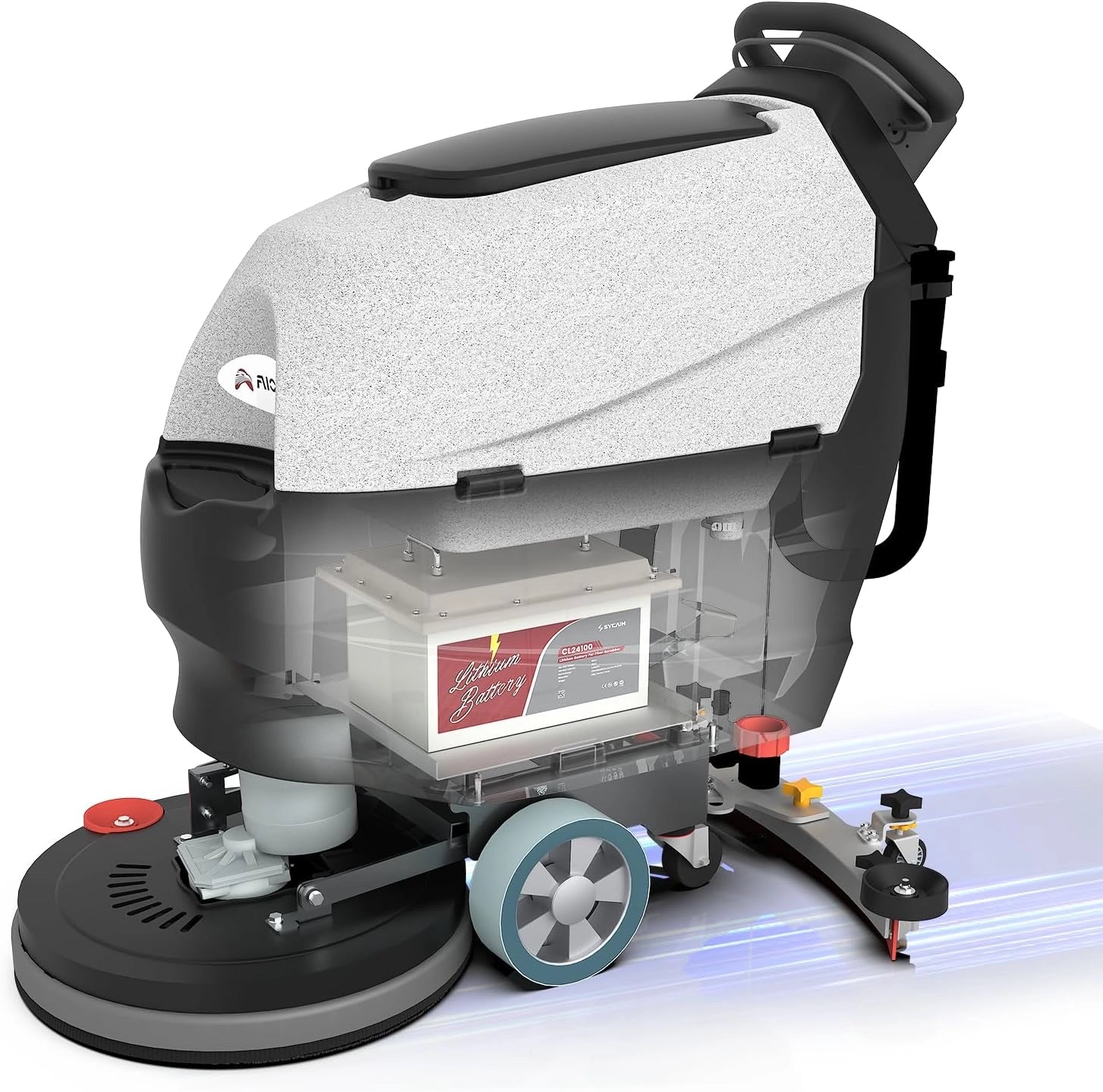 AF2013 walk behind floor scrubber with battery