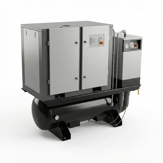 AR20V 20HP Rotary Screw Air Compressor System, 76 CFM VFD, 150 Gallon Tank, Refrigerated Air Dryer