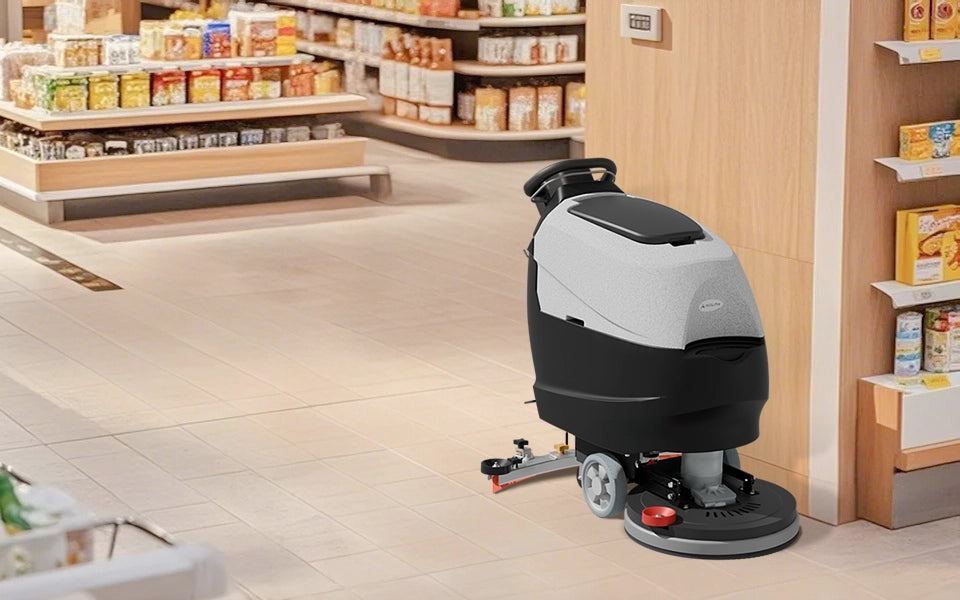 Compact Walk Behind Floor Scrubbers