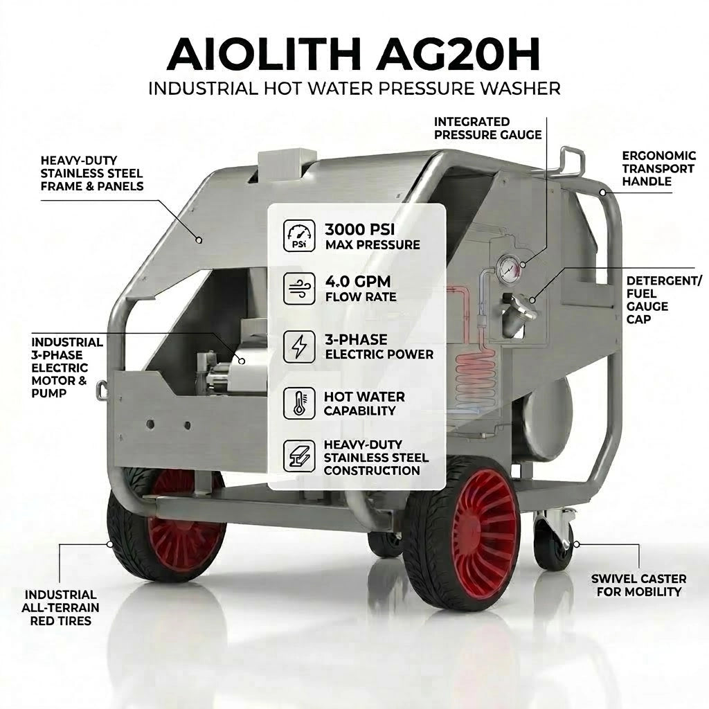 ag20h industrial hot water pressure cleaner machine