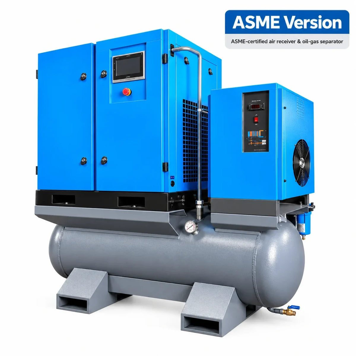 AIOLITH AI30 system ASME Version blue 20HP compressor front view
