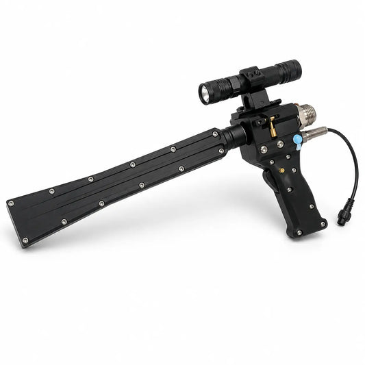 Aiolith DN30-FG dry ice blasting gun with DN30-F wide fan nozzle