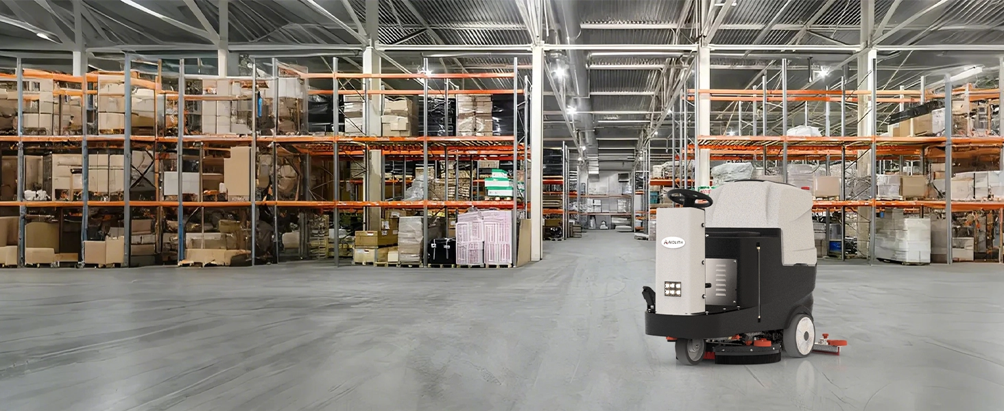 floor scrubbers in warehouses