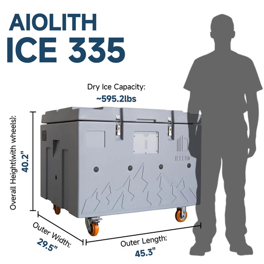 ICE335 Dry Ice Storage Box | 335L Capacity | Holds 595 lbs | 3.5" Extra-Thick Insulation