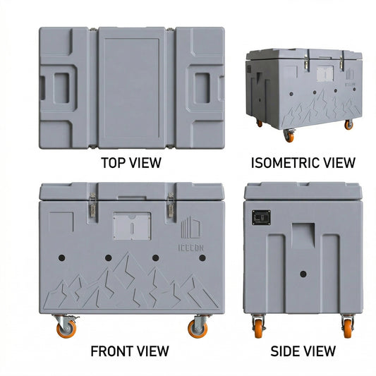 ICE335 Dry Ice Storage Box | 335L Capacity | Holds 595 lbs | 3.5" Extra-Thick Insulation