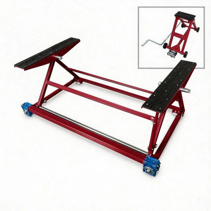 ACL2025 Portable Car Lift 4400 lbs with 5500 lbs Scissor Jack, 3-Stage Telescopic Garage Lift