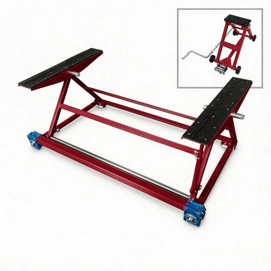 ACL2025 Portable Car Lift 4400 lbs with 5500 lbs Scissor Jack, 3-Stage Telescopic Garage Lift