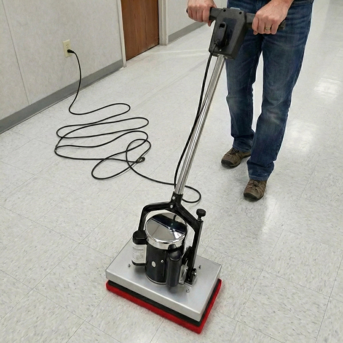Surface Prepration Machine AS16 Square Orbital Floor Surface Preparation Cleaner, 3000 RPM, 16 x ...