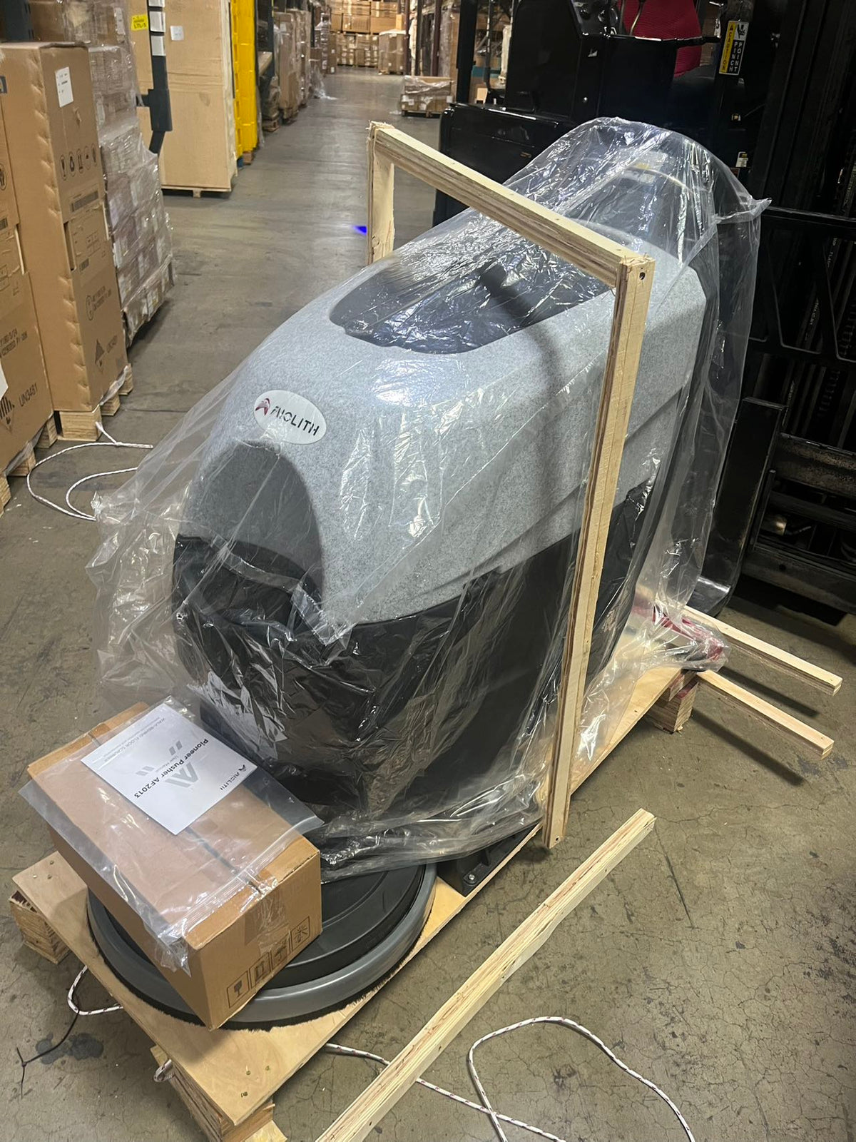 Open-box Aiolith AF2013 walk-behind floor scrubber